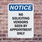 Signmission No Soliciting Vendors Seen By OSHA Notice Sign, Plastic, 10in W x 14in L, 2PK OS-2PACK-NS-P-1014-V-14842 - alternate 4
